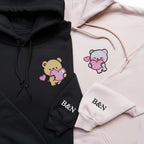 Bären verliebt Pullover oder Hoodie besticktes Geschenk für Paare