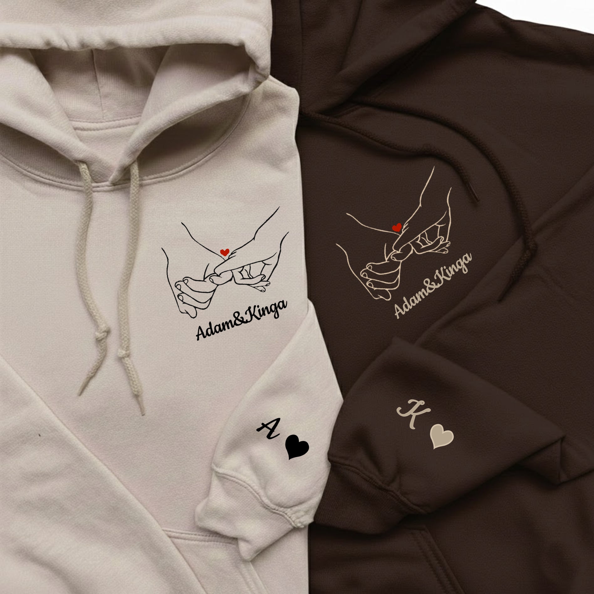lustiges Jubiläumsgeschenk Valentinstag Pullover oder Hoodie besticktes für Paare