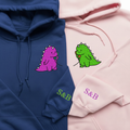 Drachen verliebt Pullover oder Hoodie besticktes Geschenk für Paare