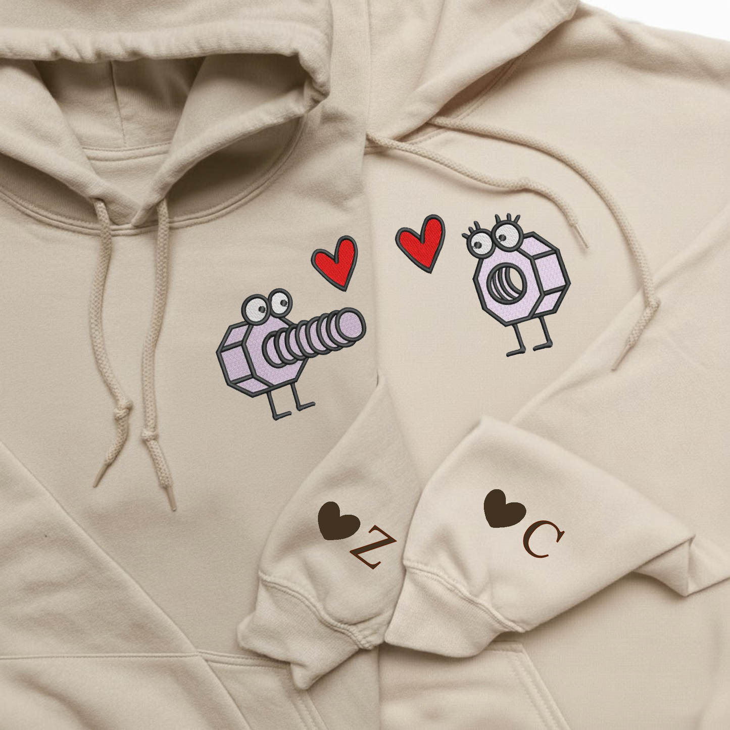 lustiges Jubiläumsgeschenk Valentinstag Pullover oder Hoodie besticktes für Paare