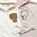 Bären verliebt Pullover oder Hoodie besticktes Geschenk für Paare