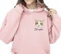 Sweatshirt mit Stickerei Ihres Haustiers vom Foto, Hund, Katze, Hamster, Pferd Geschenk mit den Namen Pullover oder Hoodie bestickt